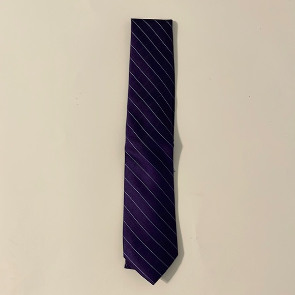 Calvin Klein Purple Striped Tie NWT - Picture 1 of 3